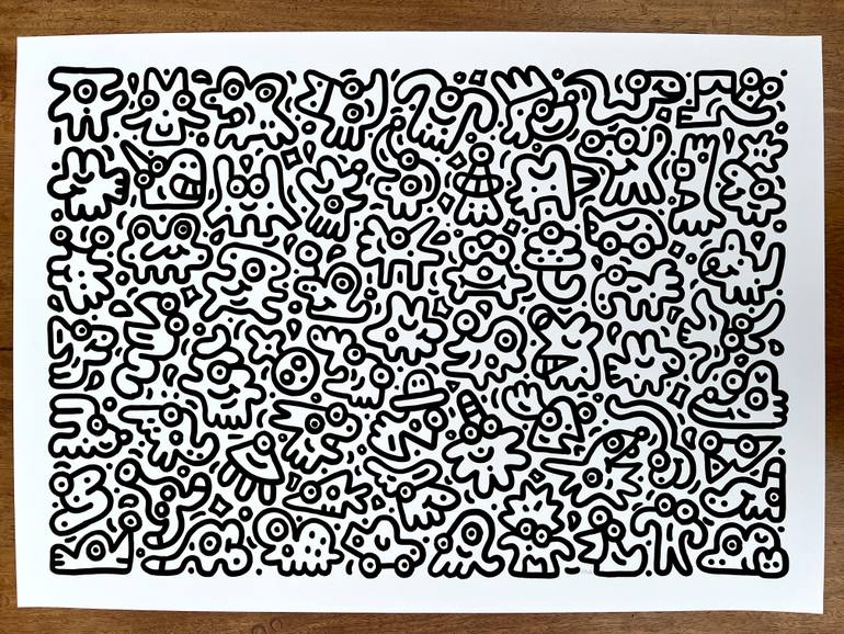 Original Abstract Graffiti Drawing by Scott Walker