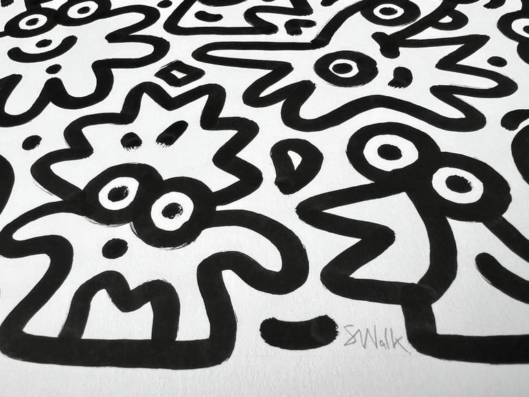 Original Abstract Graffiti Drawing by Scott Walker