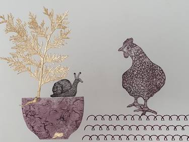 Original Figurative Animal Printmaking by Katja Ochoa Molano