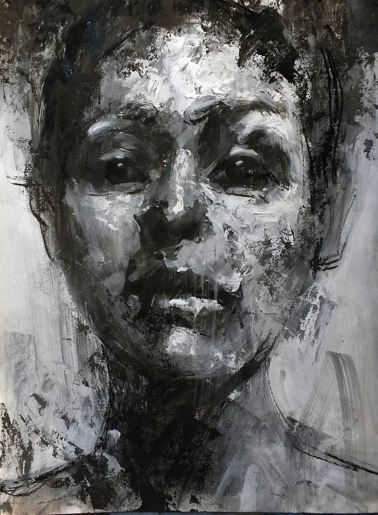 Portrait NB1 Painting by François Cognet | Saatchi Art