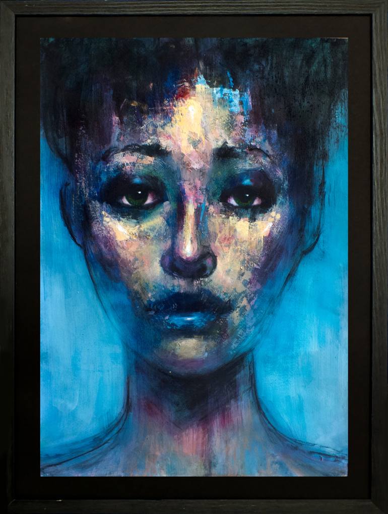 Original Expressionism People Painting by François Cognet