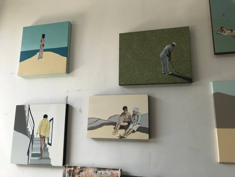 Original Art Deco Family Painting by Chalavie V