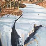 UNDERNEATH THE FROZEN RIVER, THE WATER STILL FLOWS by Lorna Scheepers