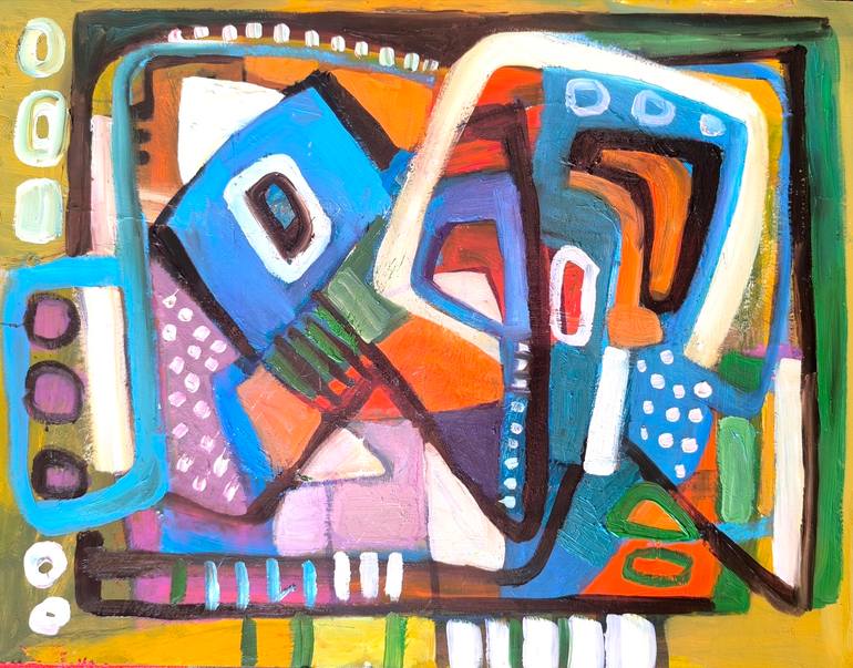 Original Abstract Painting by Irina Kolesnikova | Abstract Art on Paper | Inner Architecture