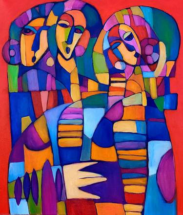 Original Art Deco Abstract Paintings by Irina Kolesnikova