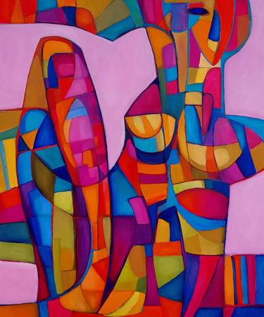 Original Cubism Abstract Paintings by Irina Kolesnikova