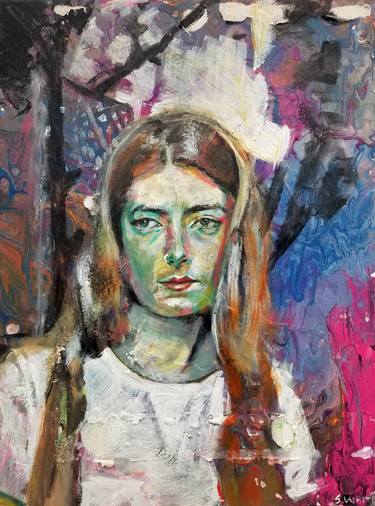 Original Expressionism Portrait Paintings by SEBASTIAN WHITE