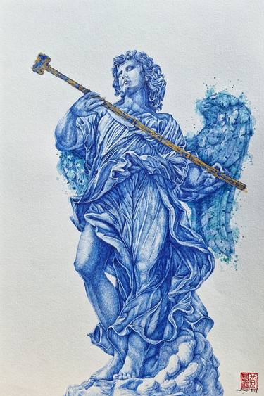 Original Figurative Religion Mixed Media by Edwin Darwin