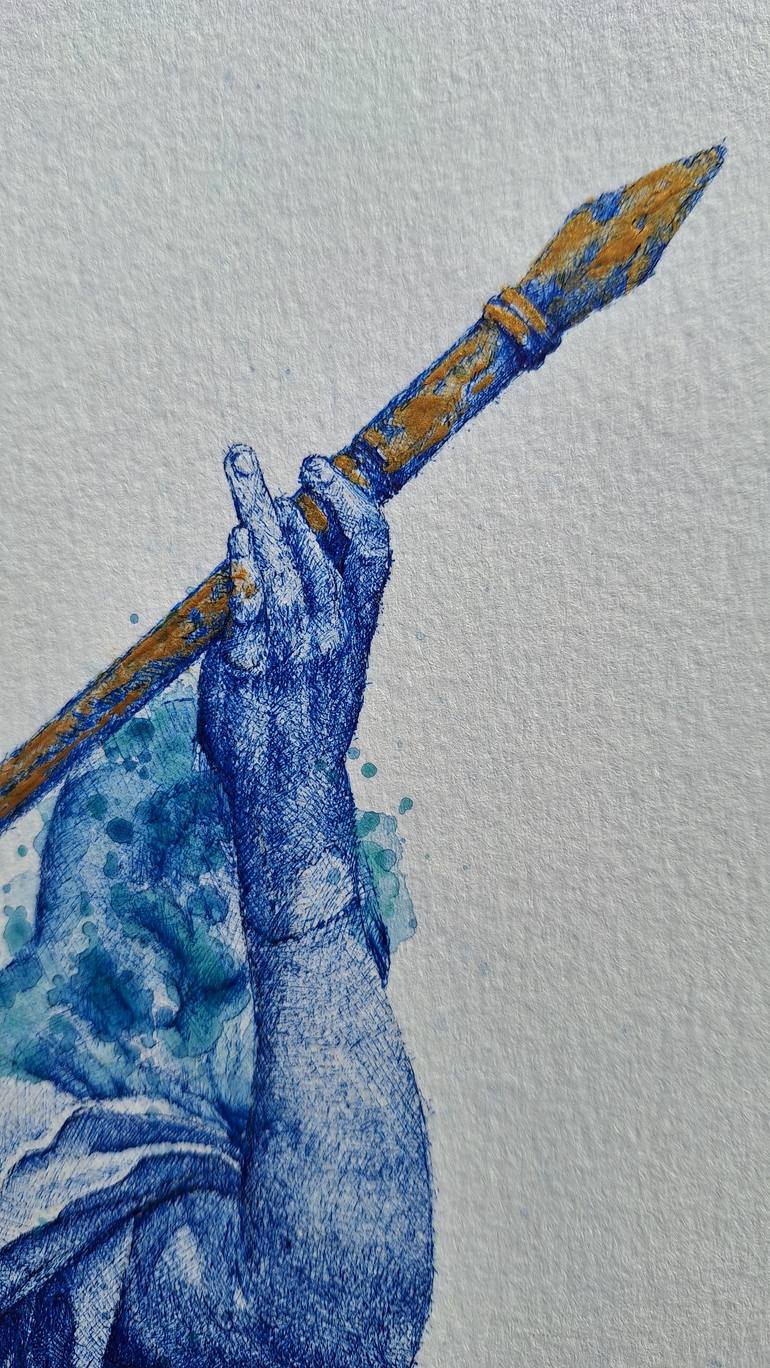 Original Figurative Religion Mixed Media by Edwin Darwin