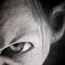 This portrait was done with charcoal and pencil on A3 paper (29.7×42)cm, with a bit of blue color charcoal for the eyes.

Inspired by Gollum character in The Lord of The Rings movie. He always chase after The One Ring and whispering my precious.

This artwork will be shipped rolled, securely inside a shipping tube.