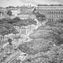 This artwork was done with pen and pencil on A2 paper (59.4x42)cm. Combining the crosshatch technique.

180° panoramic view of The Eternal City (I) (II) (III) - from Piazza Venezia to The Colosseum.

(III) Third section Inspired by The Via dei Fori Imperiali, straight to the Colosseum, seen from the Victor Emmanuel II monument, Rome - Italy, 
it is my very top list favorite city in the world.

This artwork will be shipped rolled, securely inside a shipping tube.