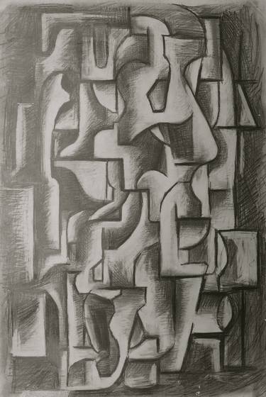 Original Cubism Abstract Drawings by Ojay Tambio