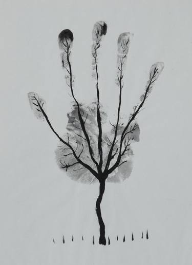 Original Expressionism Nature Drawing by Ahmed Al Safi
