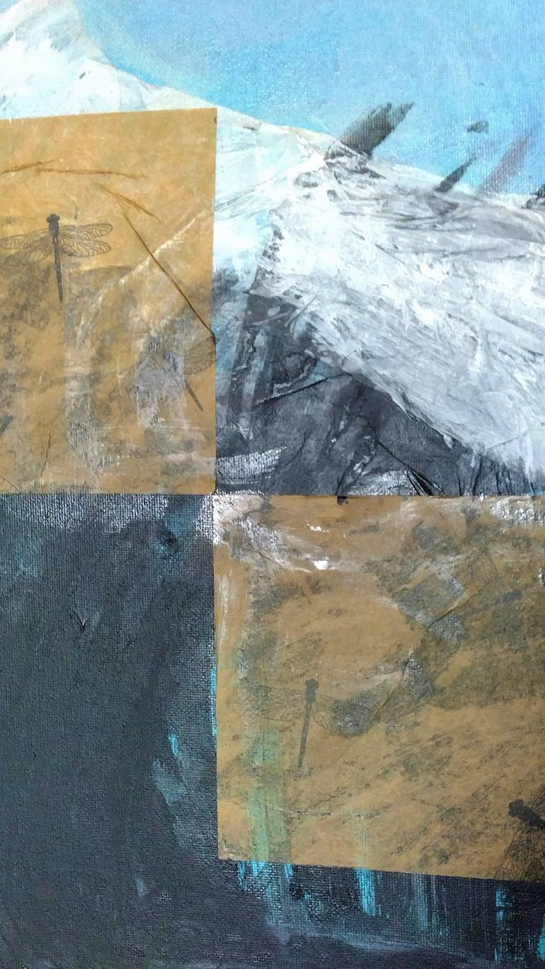 Original Abstract Expressionism Abstract Collage by Cheryl Pastor