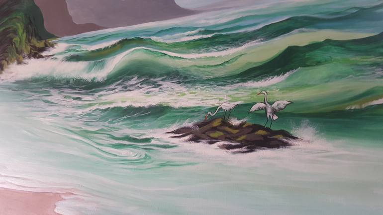 Original Realism Seascape Painting by Michael Annor