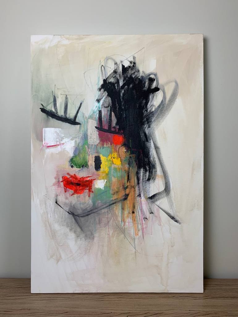 Original Abstract Expressionism People Painting by Amy Stone