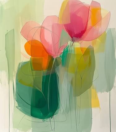 Print of Floral Digital by Kselma Randvald