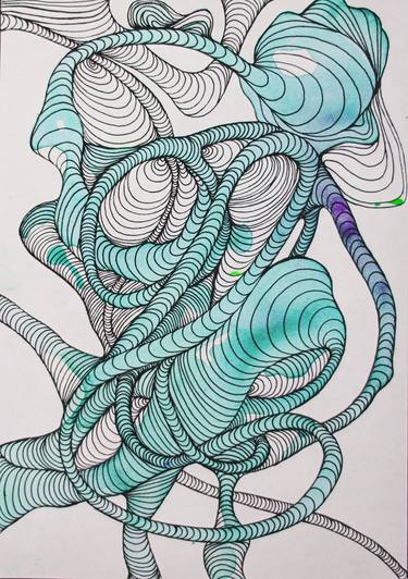 Original Abstract Drawings by Nino Khundadze