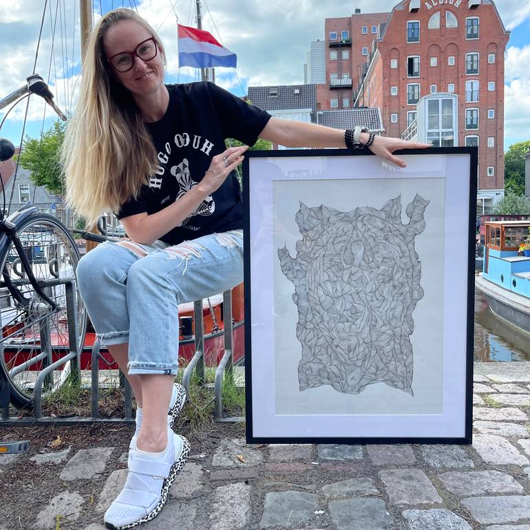 Original Abstract Religion Drawing by Aleksandra Bulgakova