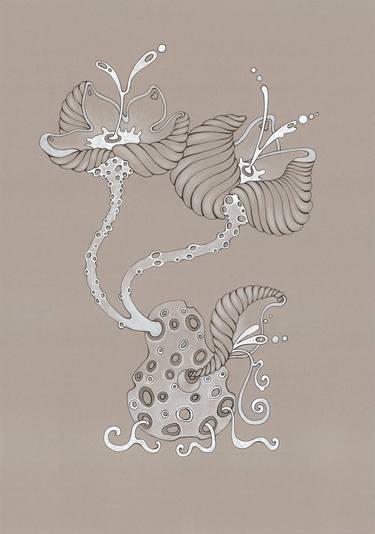 Print of Abstract Floral Drawings by Aleksandra Bulgakova