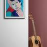 Bob Dylan, framed Fine Art Print, on the wall.