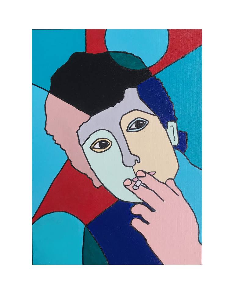 Original Figurative Abstract Painting by Anders Olow