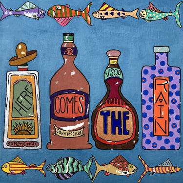 Print of Pop Art Fish Paintings by John McCabe