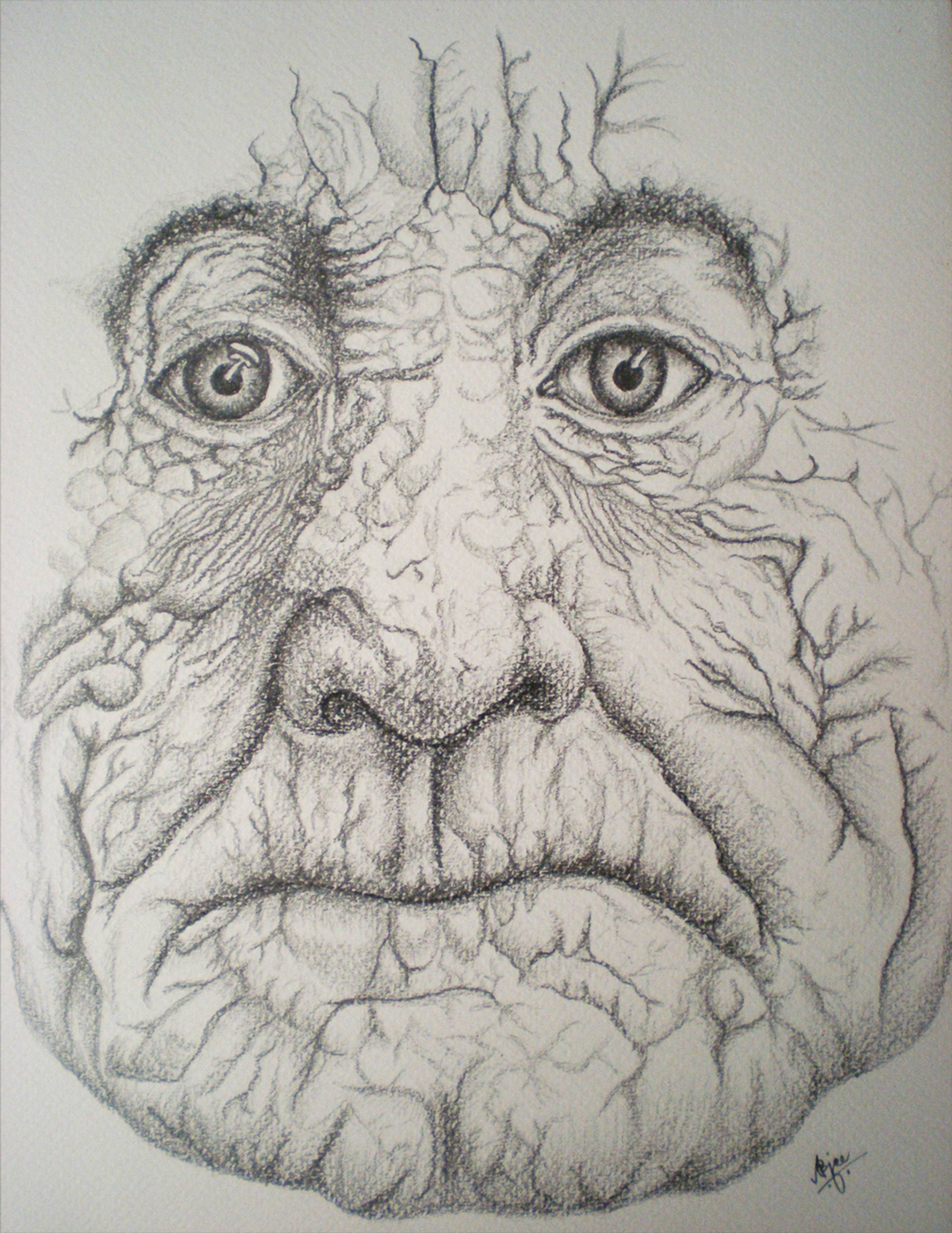 Old man Drawing by Abhinanda Banerjee | Saatchi Art United Arab