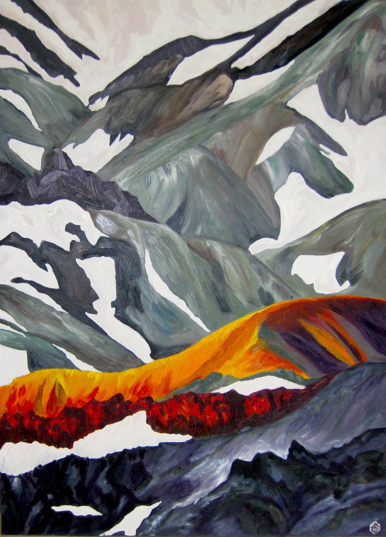 Original Abstract Landscape Paintings by Olena Krylova