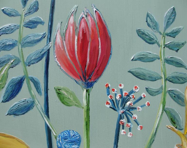 Original Contemporary Cats Painting by Olena Krylova