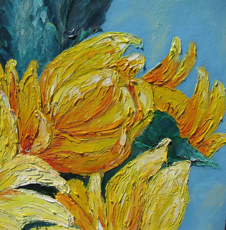 Original Color Field Painting Floral Painting by Olena Krylova