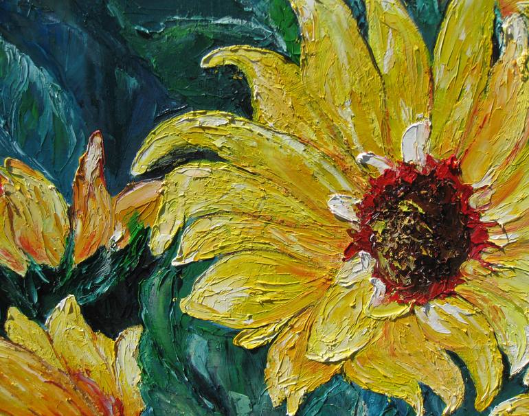 Original Color Field Painting Floral Painting by Olena Krylova