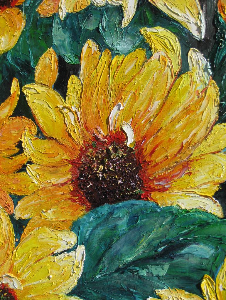 Original Color Field Painting Floral Painting by Olena Krylova