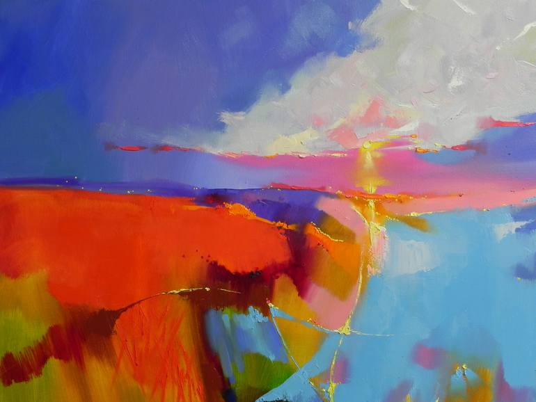 Original Abstract Expressionism Abstract Painting by Mykhailo Novikov