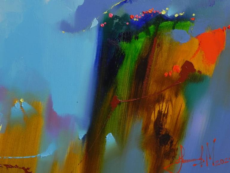 Original Abstract Expressionism Abstract Painting by Mykhailo Novikov