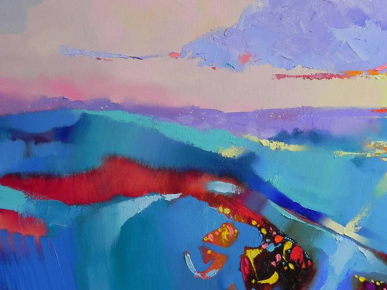 Original Abstract Expressionism Abstract Painting by Mykhailo Novikov