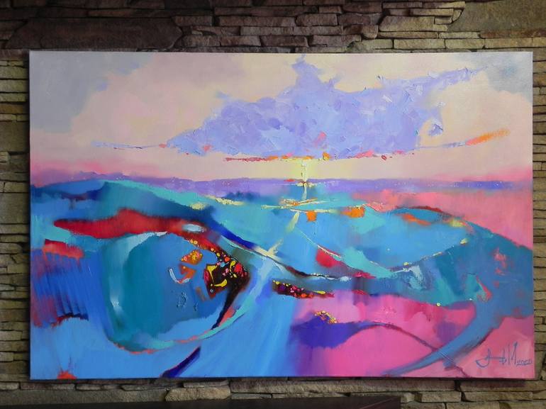 Original Abstract Expressionism Abstract Painting by Mykhailo Novikov