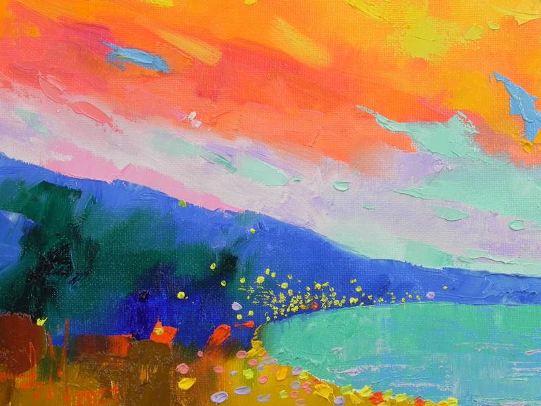 Original Abstract Landscape Painting by Mykhailo Novikov