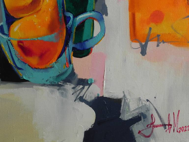 Original Abstract Still Life Painting by Mykhailo Novikov