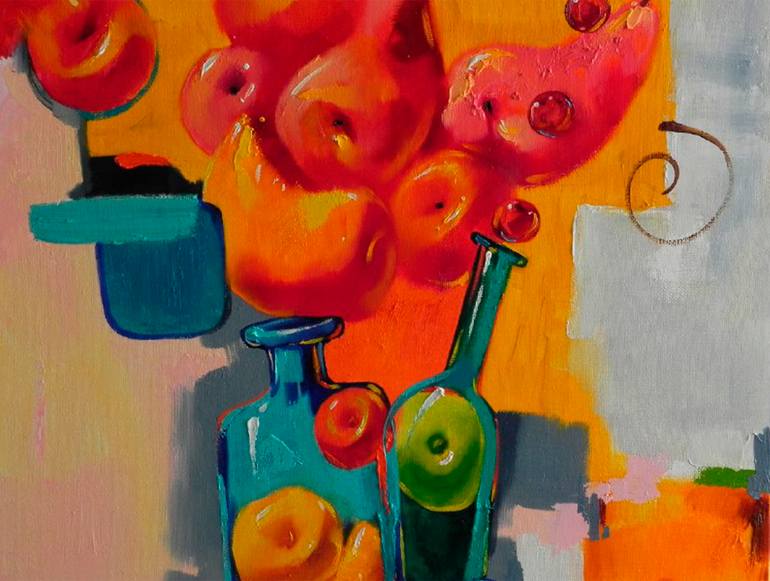 Original Abstract Still Life Painting by Mykhailo Novikov