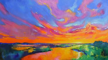 Original Abstract Landscape Painting by Mykhailo Novikov