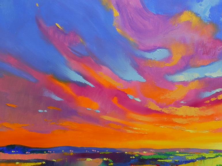 Original Abstract Landscape Painting by Mykhailo Novikov