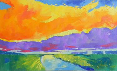 Original Abstract Landscape Painting by Mykhailo Novikov
