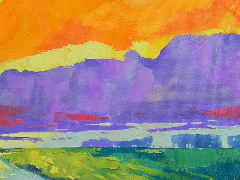 Original Abstract Landscape Painting by Mykhailo Novikov