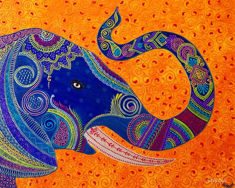 Colorful Giant Painting by Art by Bala Saatchi Art