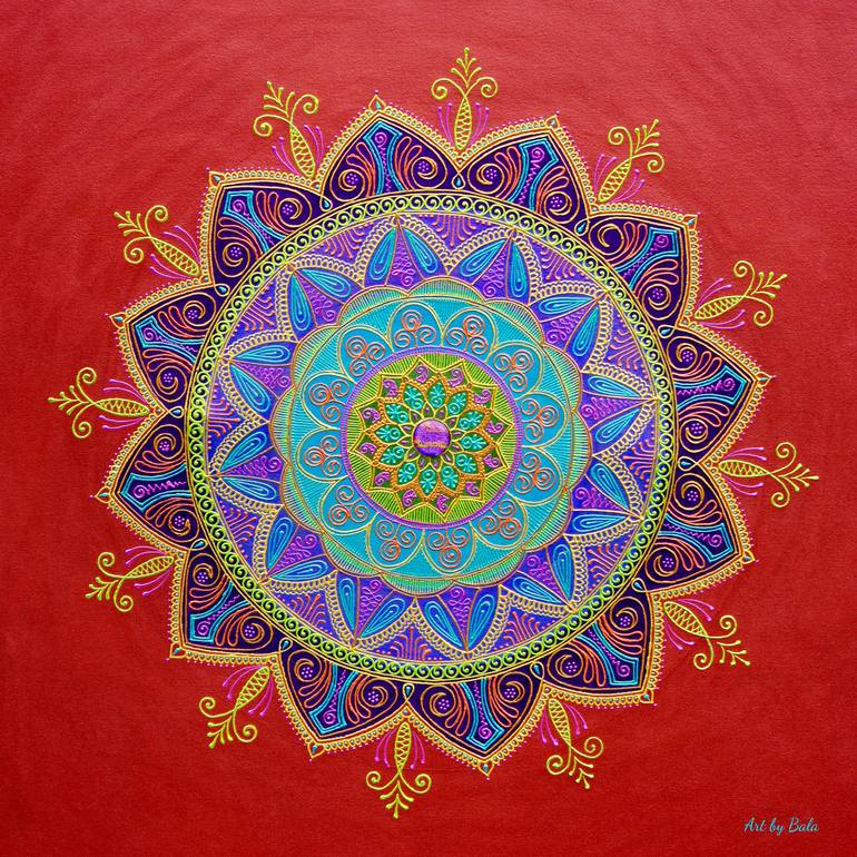 Purpose Mandala Painting by Art by Bala Saatchi Art