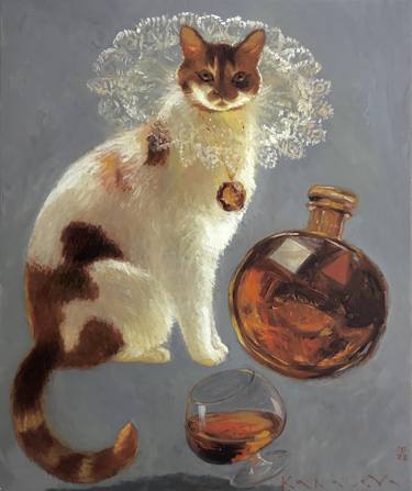 Print of Fine Art Cats Paintings by Hanna Karaleva