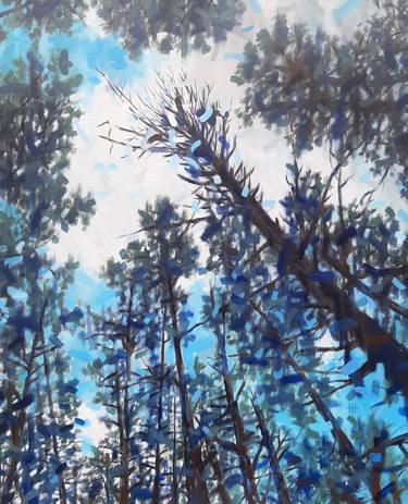 Saatchi Art Artist Feliciano GZ; Paintings, “Pine forest 02” #art