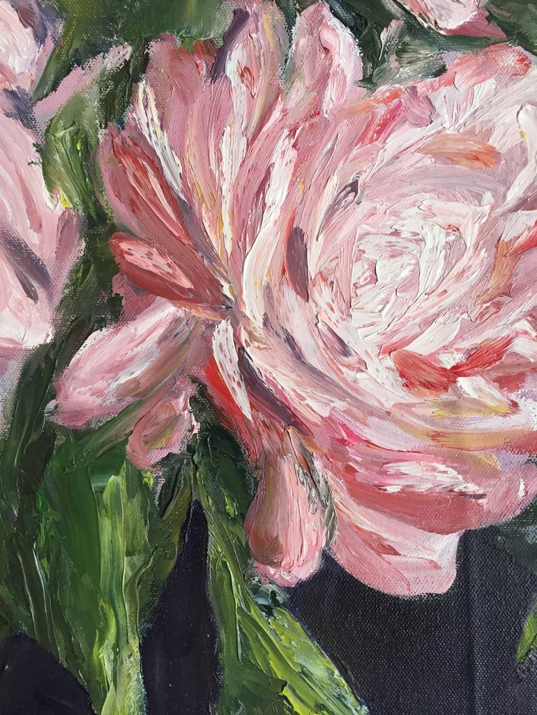 Original Impressionism Floral Painting by Aiziya Shayakhmetova