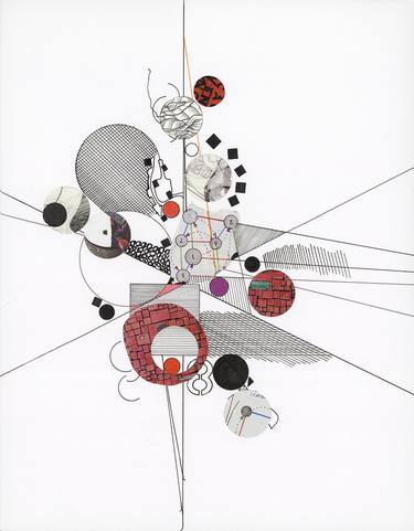 Original Surrealism Abstract Drawings by Rebecca Howdeshell